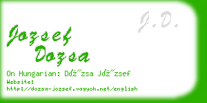 jozsef dozsa business card